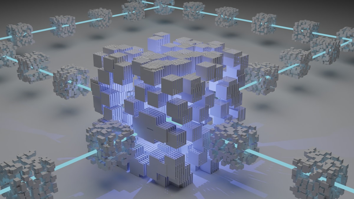 Abstract blockchain network visual